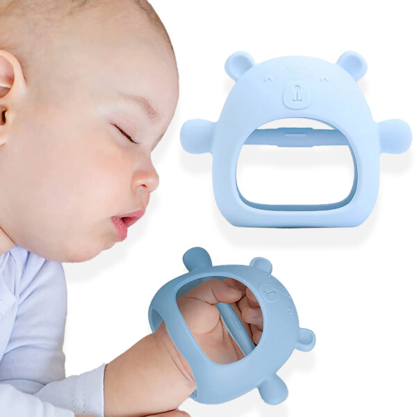 Baby Beißhandschuh - Schutzhandschuh Blau - BPA Frei