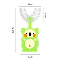 Kinderzahnbürste U-Form - Lebensmittelsilikon - Hygienische Ersatzsilikon Kopf | Kinder & Babyzahnbürste (2-8 Jahren) DGN TOYS … (grün)