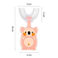 Kinderzahnbürste U-Form - Lebensmittelsilikon - Hygienische Ersatzsilikon Kopf | Kinder & Babyzahnbürste (2-8 Jahren) DGN TOYS … (rosa)